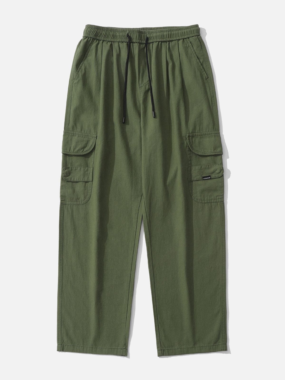Sneakerland® - Solid Multi-Pocket Cargo Pants