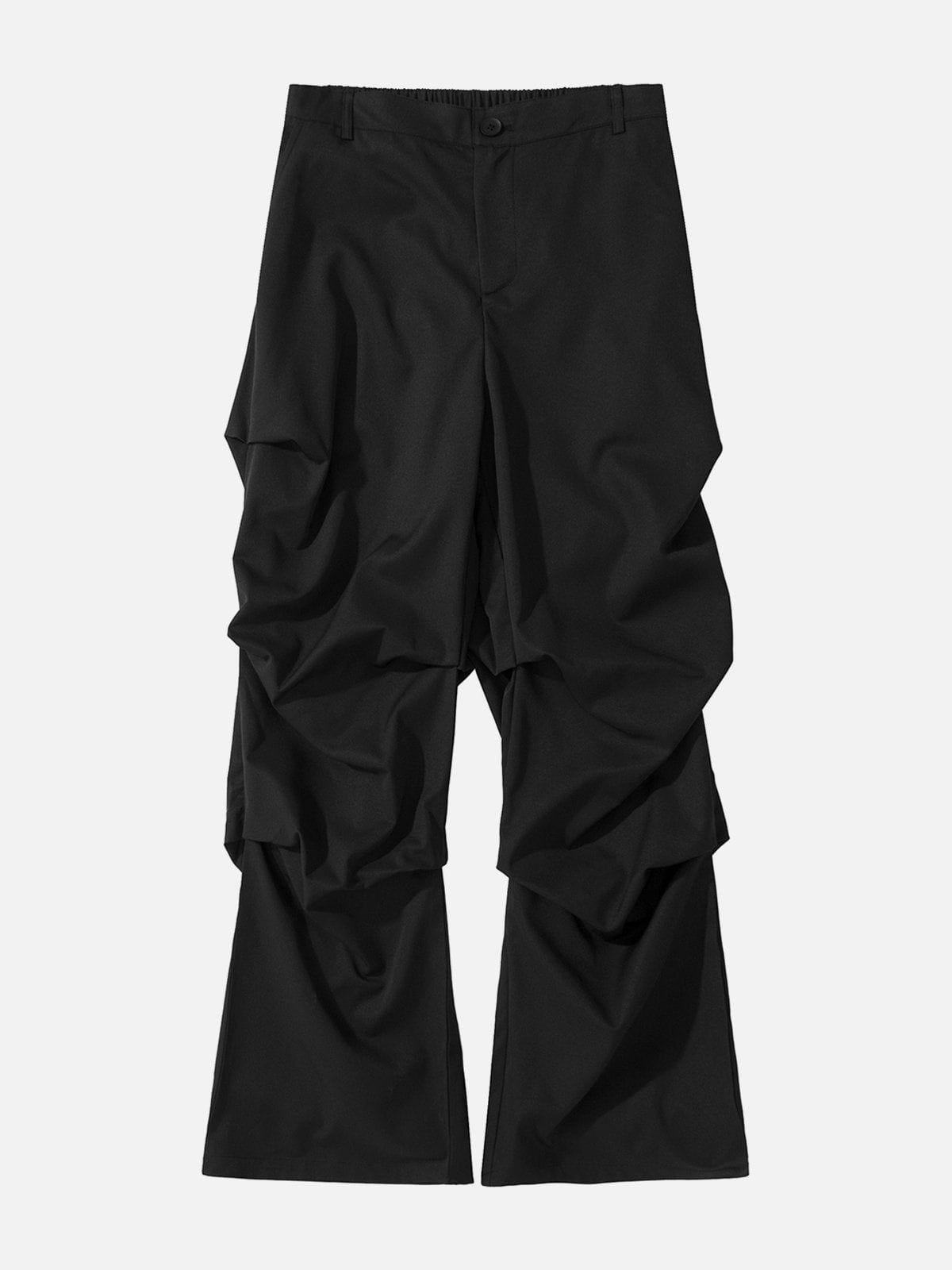 Sneakerland® - Solid Pleated Technical Cargo Pants