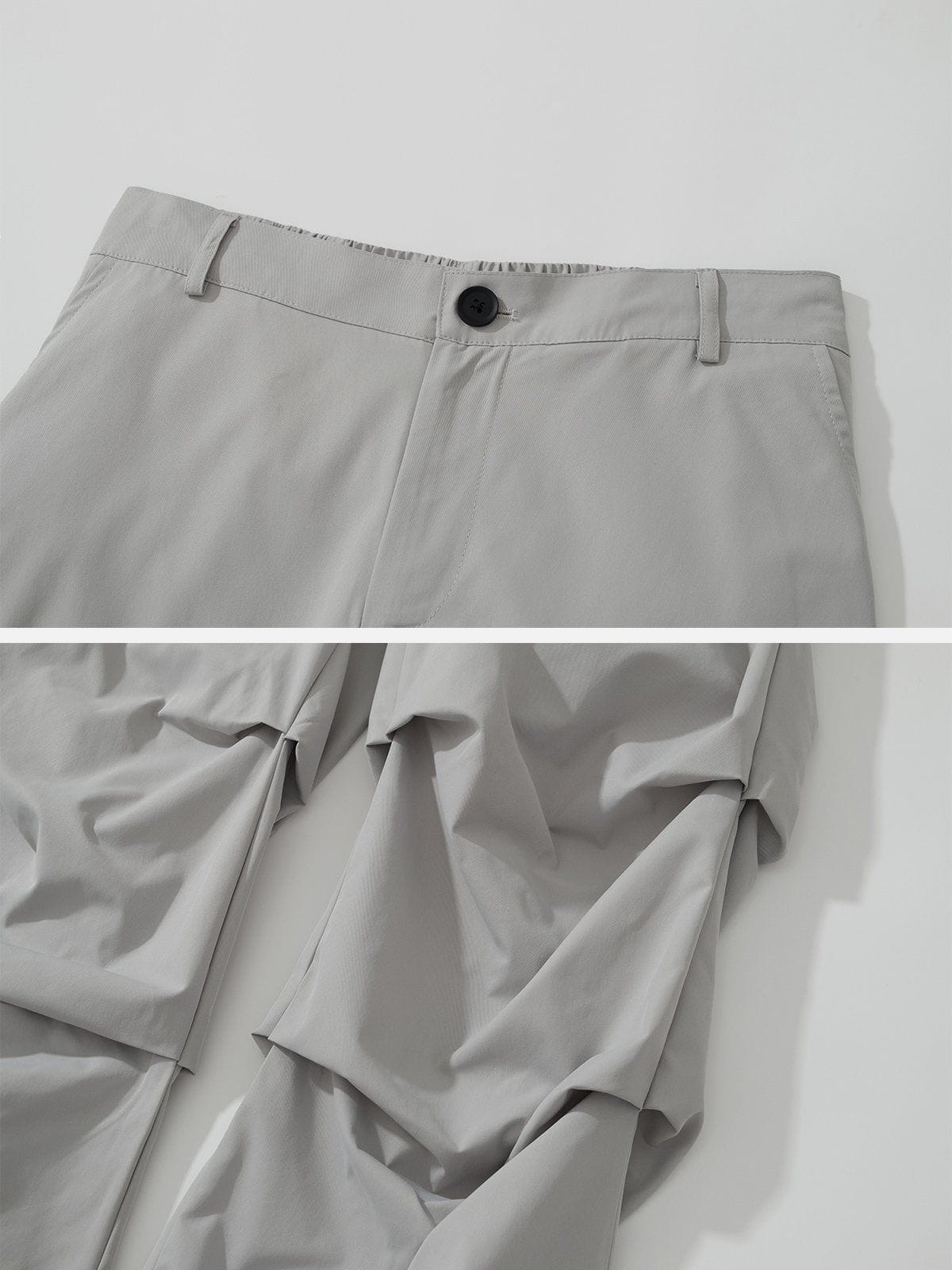 Sneakerland® - Solid Pleated Technical Cargo Pants