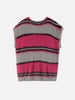 Sneakerland® - Striped Detachable Sleeve Cardigan
