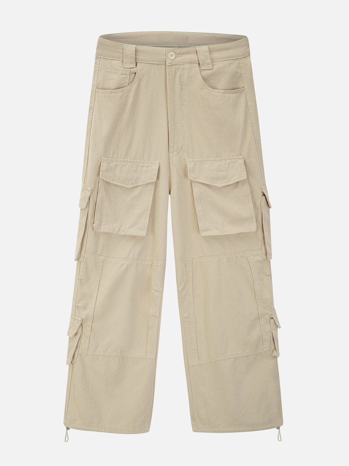 Sneakerland® - Vintage Multi-Pocket Solid Cargo Pants